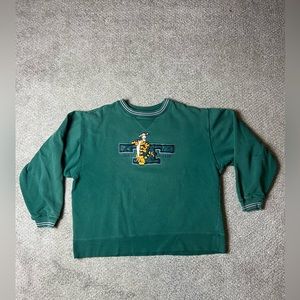 Vintage 90s Tigger Green Crewneck Disney Store Sweatshirt Est 1968 L Sweater